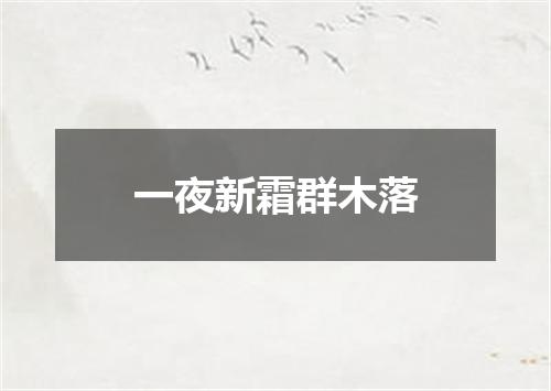 一夜新霜群木落