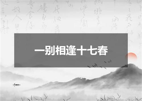 一别相逢十七春