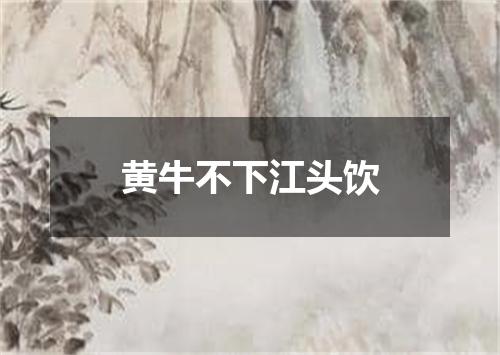 黄牛不下江头饮