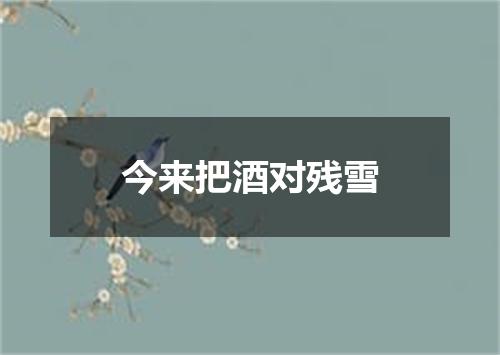 今来把酒对残雪