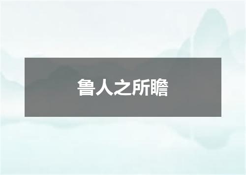 鲁人之所瞻