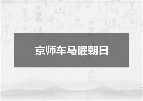 京师车马曜朝日