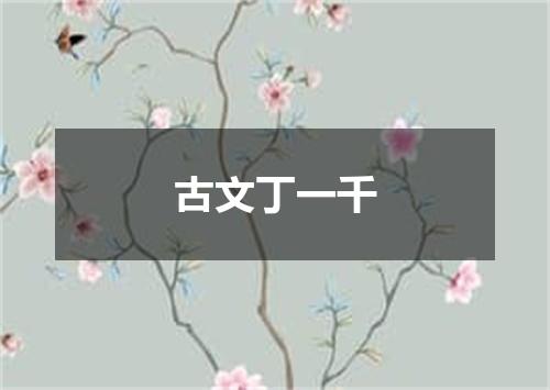 古文丁一千
