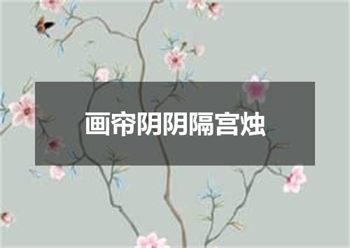 画帘阴阴隔宫烛
