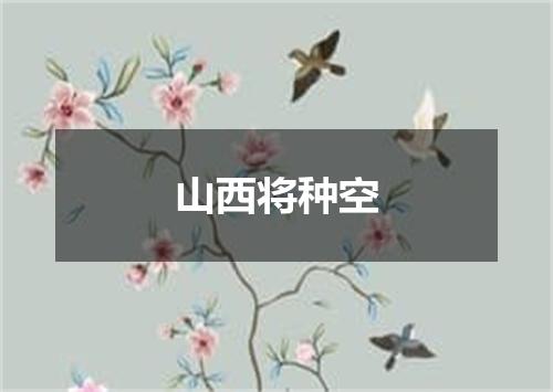 山西将种空