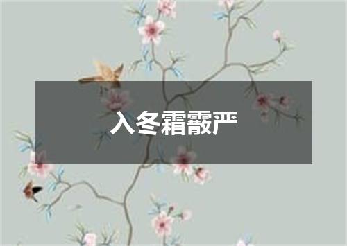入冬霜霰严