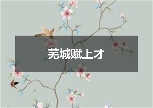 芜城赋上才