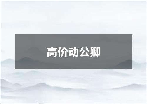 高价动公卿