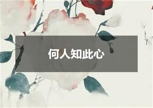 何人知此心