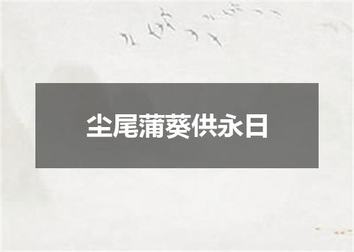 尘尾蒲葵供永日