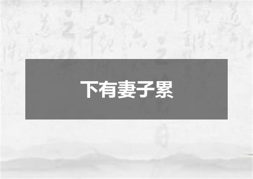 下有妻子累
