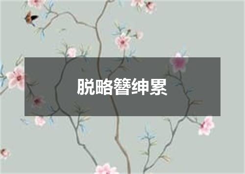 脱略簪绅累