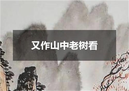 又作山中老树看