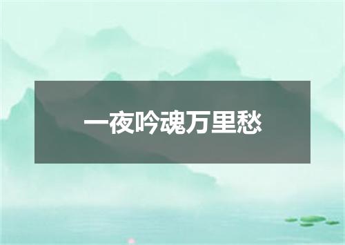 一夜吟魂万里愁