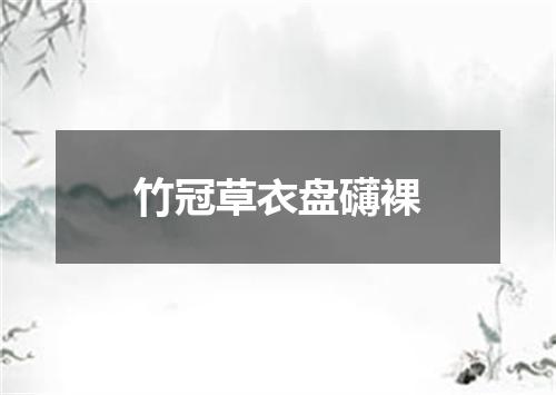 竹冠草衣盘礴裸