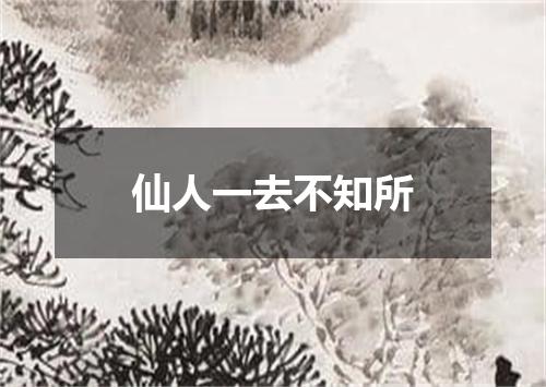 仙人一去不知所