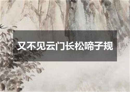 又不见云门长松啼子规