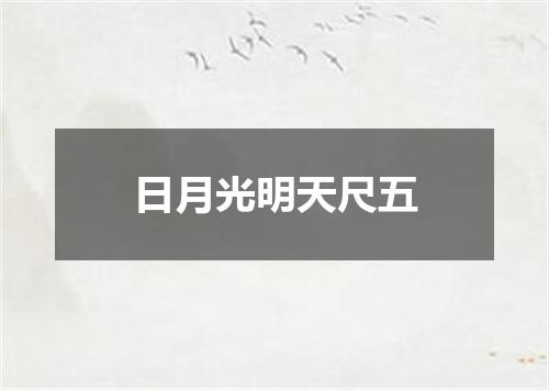日月光明天尺五