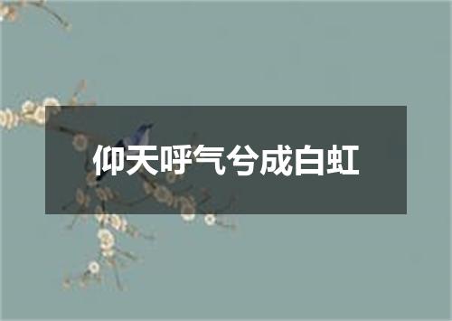 仰天呼气兮成白虹