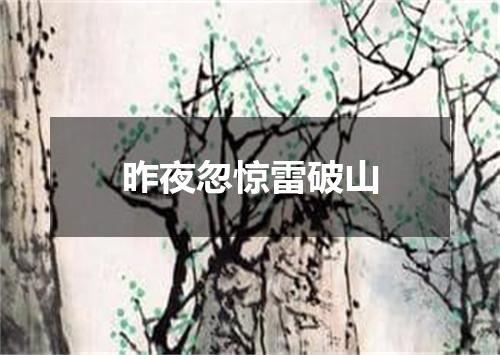 昨夜忽惊雷破山