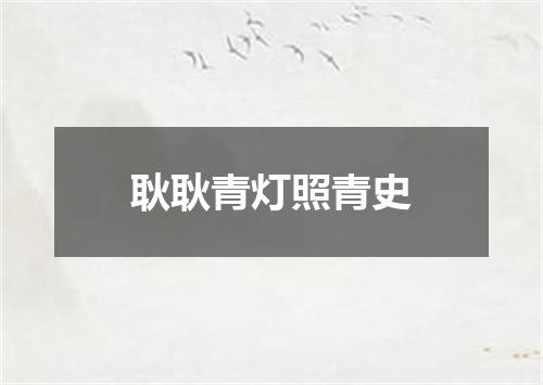 耿耿青灯照青史