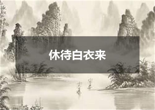 休待白衣来