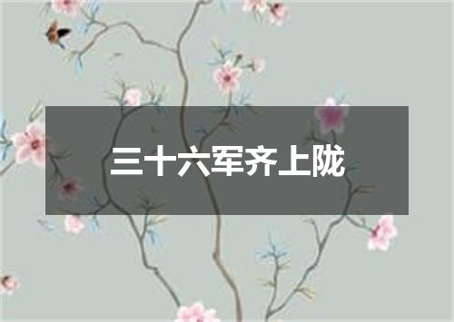 三十六军齐上陇