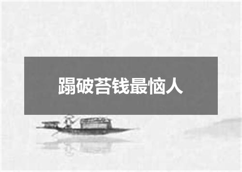 蹋破苔钱最恼人