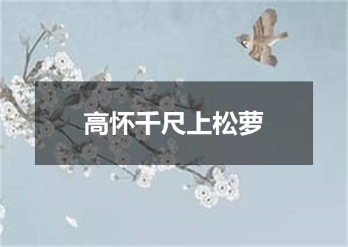 高怀千尺上松萝