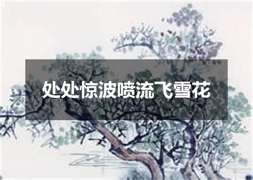 处处惊波喷流飞雪花