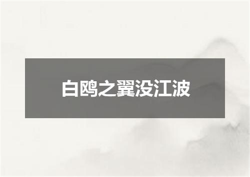 白鸥之翼没江波