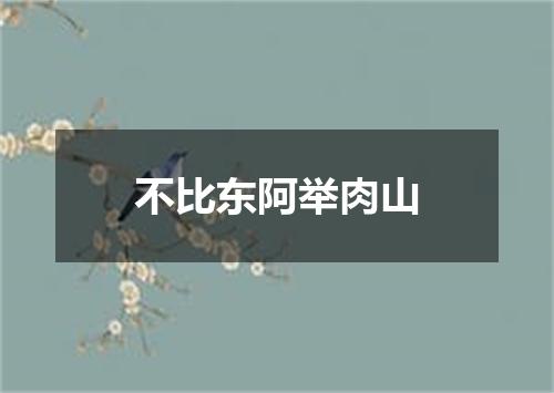 不比东阿举肉山