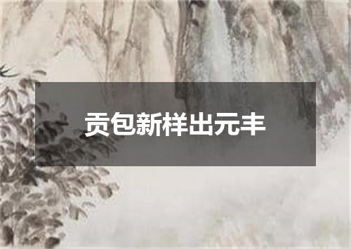 贡包新样出元丰