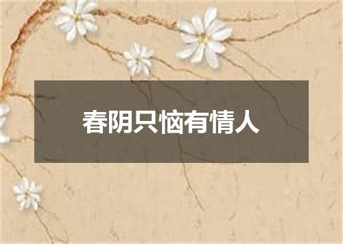 春阴只恼有情人