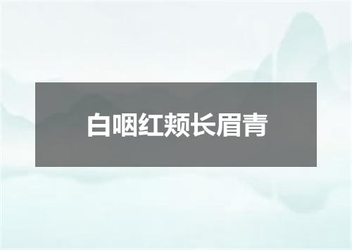 白咽红颊长眉青