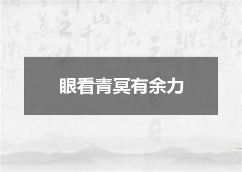 眼看青冥有余力