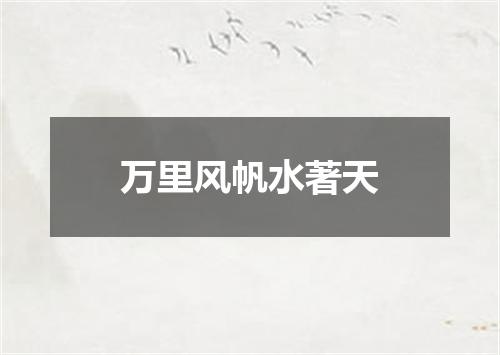 万里风帆水著天