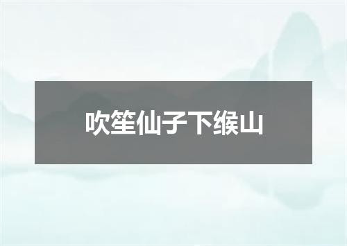 吹笙仙子下缑山