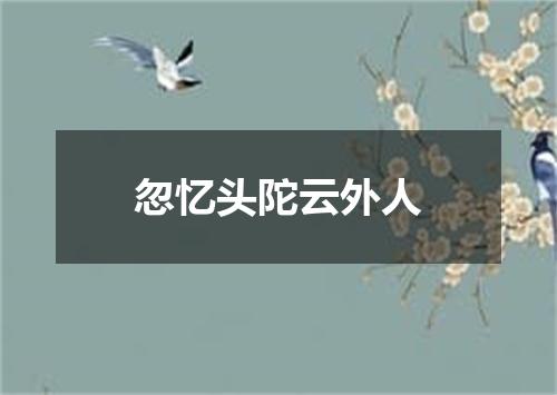 忽忆头陀云外人
