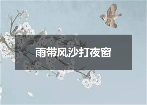 雨带风沙打夜窗