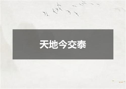 天地今交泰