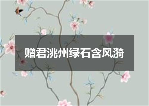 赠君洮州绿石含风漪