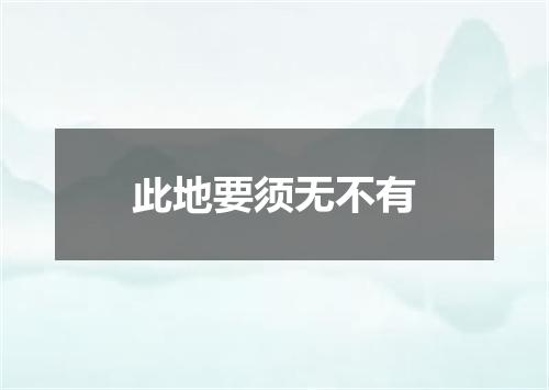 此地要须无不有