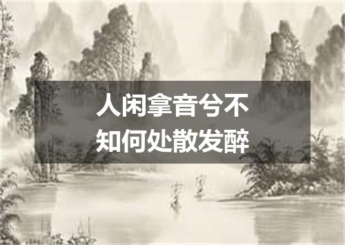 人闲拿音兮不知何处散发醉