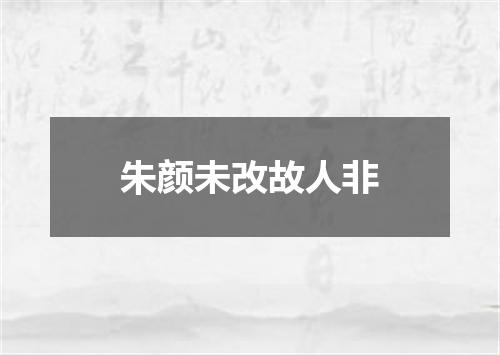 朱颜未改故人非