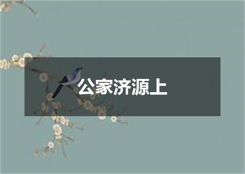 公家济源上