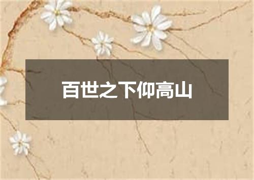 百世之下仰高山
