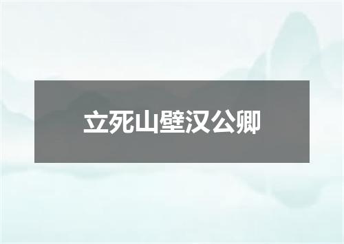 立死山壁汉公卿