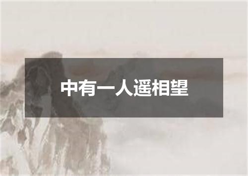 中有一人遥相望