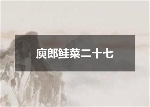 庾郎鲑菜二十七
